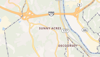 Sunny Acres, Kentucky map