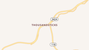 Thousandsticks, Kentucky map