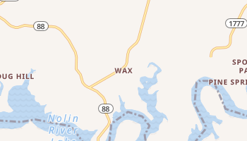 Wax, Kentucky map