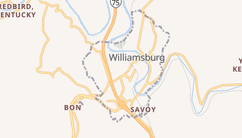 Williamsburg, Kentucky map