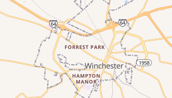 Winchester, Kentucky map