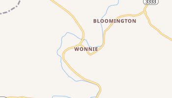 Wonnie, Kentucky map
