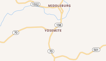 Yosemite, Kentucky map