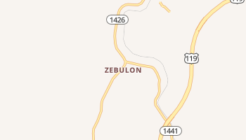 Zebulon, Kentucky map