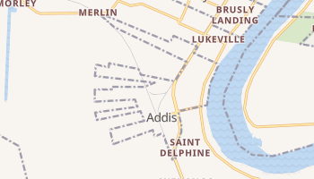 Addis, Louisiana map