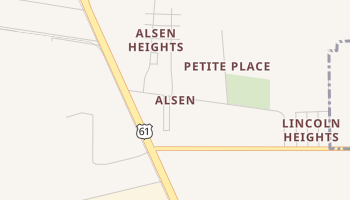 Alsen, Louisiana map