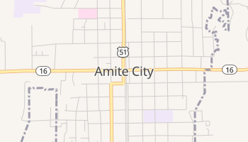 Amite, Louisiana map