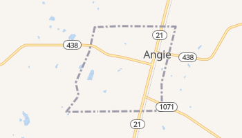 Angie, Louisiana map