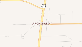 Archibald, Louisiana map