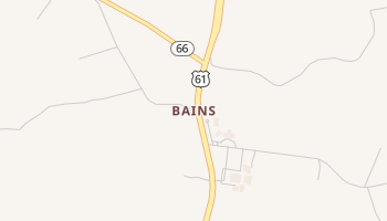 Bains, Louisiana map