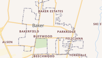 Baker, Louisiana map