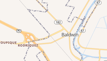 Baldwin, Louisiana map