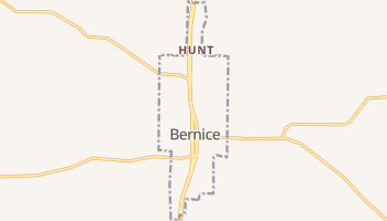 Bernice, Louisiana map