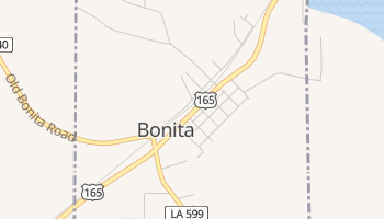 Bonita, Louisiana map