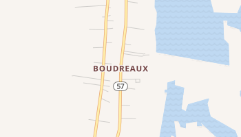 Boudreaux, Louisiana map
