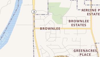 Brownlee, Louisiana map