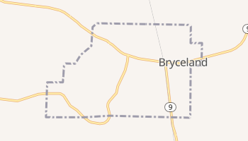 Bryceland, Louisiana map