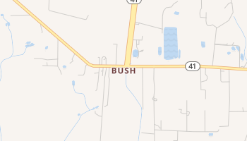 Bush, Louisiana map