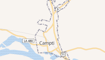 Campti, Louisiana map