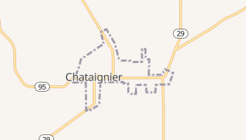 Chataignier, Louisiana map