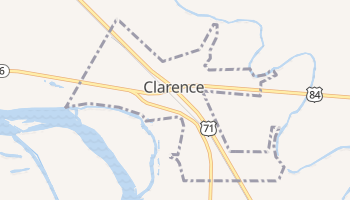 Clarence, Louisiana map