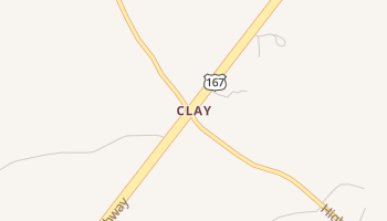Clay, Louisiana map