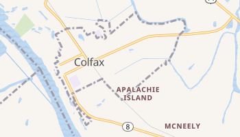 Colfax, Louisiana map