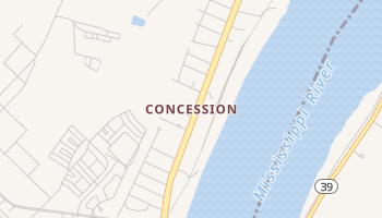 Concession, Louisiana map