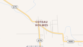 Coteau Holmes, Louisiana map