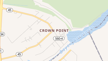 Crown Point, Louisiana map