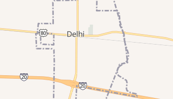Delhi, Louisiana map