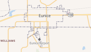 Eunice, Louisiana map