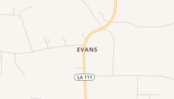Evans, Louisiana map