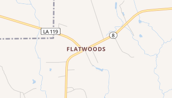 Flatwoods, Louisiana map