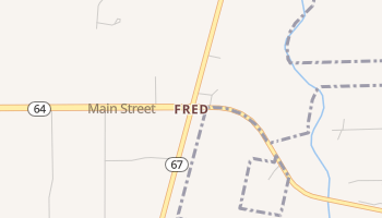 Fred, Louisiana map