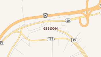 Gibson, Louisiana map