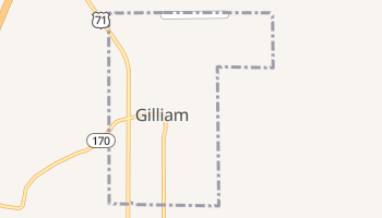 Gilliam, Louisiana map