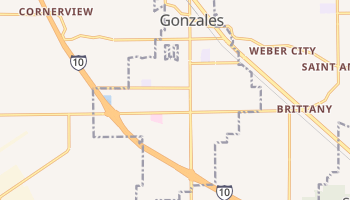 Gonzales, Louisiana map