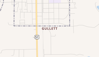 Gullett, Louisiana map