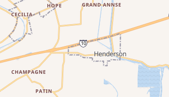 Henderson, Louisiana map