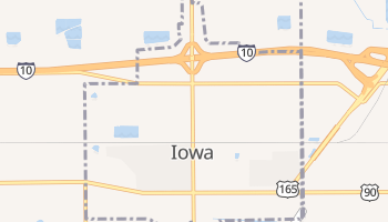 Iowa, Louisiana map