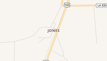 Jones, Louisiana map