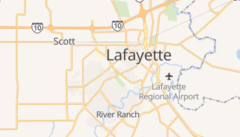 Lafayette, Louisiana map