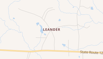 Leander, Louisiana map
