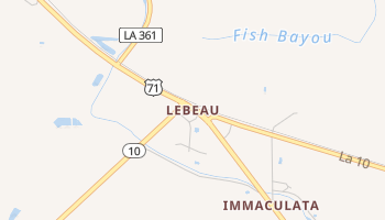 Lebeau, Louisiana map