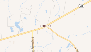 Libuse, Louisiana map