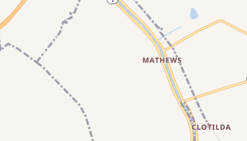 Mathews, Louisiana map