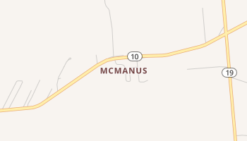 McManus, Louisiana map