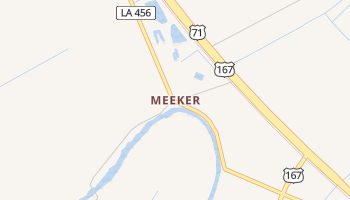 Meeker, Louisiana map