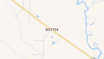 Mittie, Louisiana map